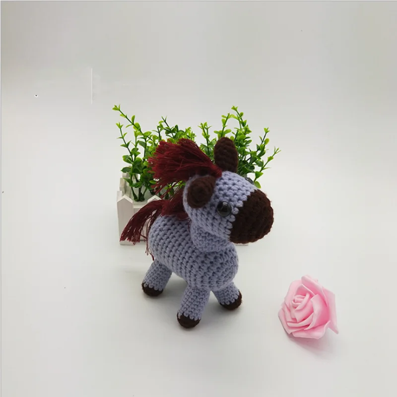 Мини-лошадь ручной работы детские мягкие плюшевые животные игрушка кукла милый спящий детский подарок на день рождения креативные ремесленные украшения