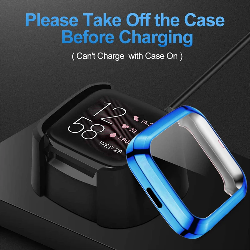  Protective cover for Fitbit versa 2 smart watch case full edged protector anti shock with screen fi - 4000268759788