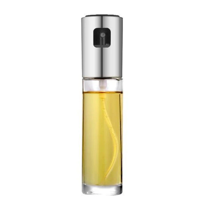 100ml sliver Hoomall дозатор масла стеклянный распылитель масла горшок масляный насос спрей тонкая бутылка оливковая банка для приготовления уксуса бутылочный носик кухонная посуда - Цвет: 100ml sliver