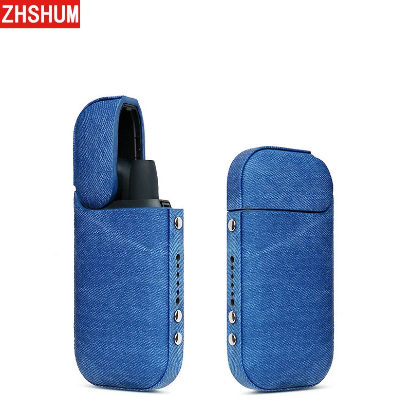 Denim IQOS 2.4 Plus Case Bumper Jean Cloth Skin 360 Full Cover for Japan Iqos 2. 4 Case Shell Iqos2.4 Plus Warehous House