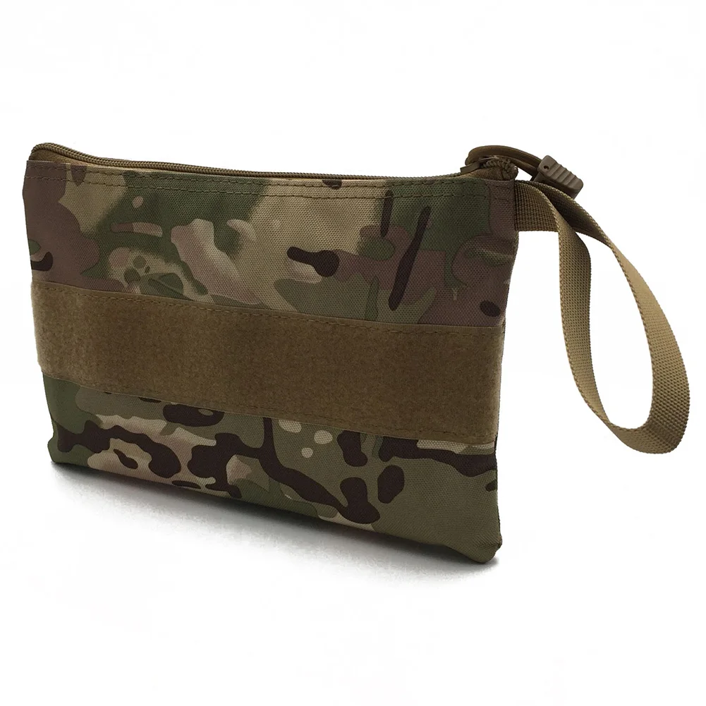 

Portable Hunting Travel Multi-use With Strap Handbag Sundries Storage Pouch Nylon Self Adhesive Outdoor Sports Zipper Closure
