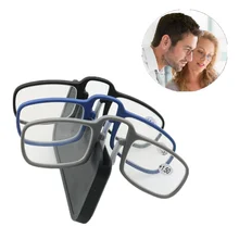 Newest Mini Sticky Reading Glasses Nose Clip on Presbyopic Glasses Men's and Women's Glass Frame Black High Quality Unisex