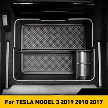 

Car Armrest Box Storage Center Console Organizer Case Container Holder Box for Tesla Model 3 2019 2018 2017 Model3 Accessories