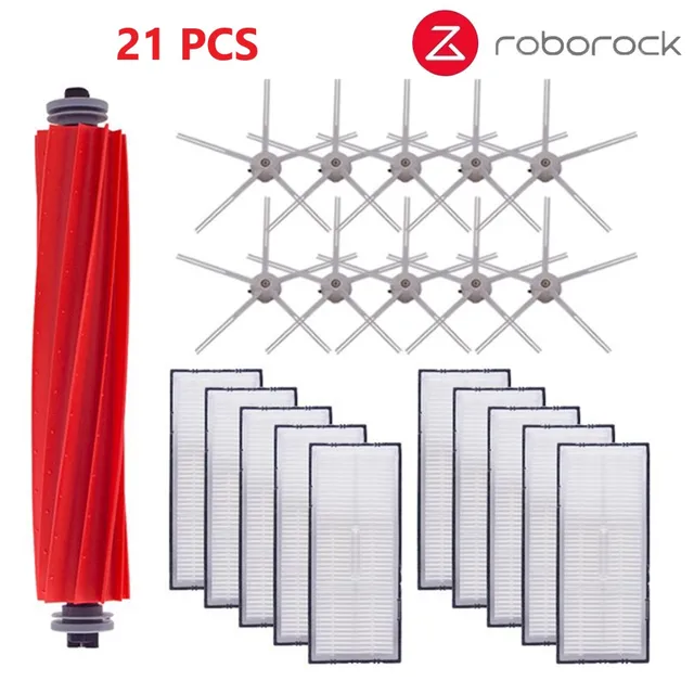 Xiaomi Roborock S7 S70 S75 S7Max s7MaxV T7S Plus Main Roll Brush Mop Rag Hepa Filter Side Brush Vacuum Cleaner Accessories 21 pcs