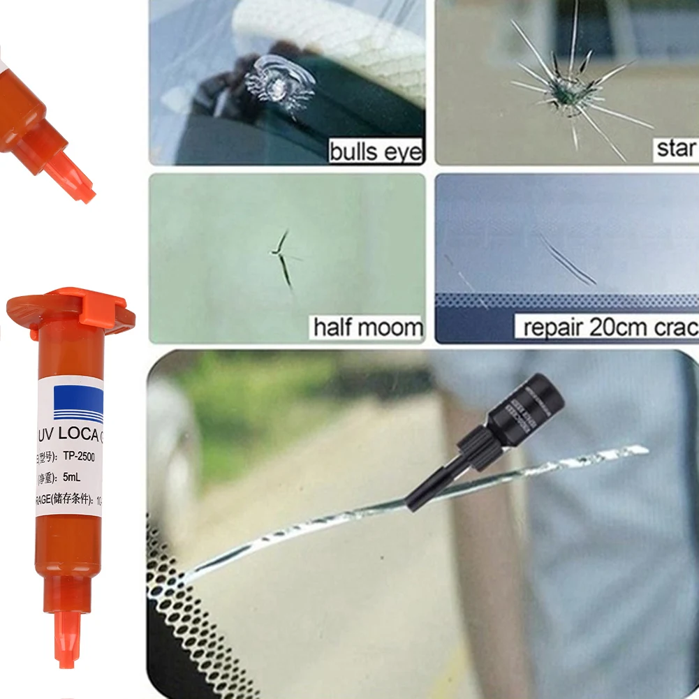 5ml /10mlUV Glue Optical Clear Glue Window Repair Tool for Repair Long Crack Glass Broken Crack Qucikly Restore Window or Screen car dent puller tool