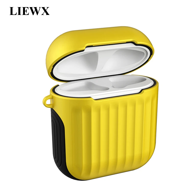

LIEWX For Apple AirPods One Skins with Silicone and Hard Cover Dual Layer Design Shockproof Protective Covers for Airpods