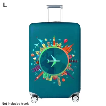 

Protection Decorations Washable Luggage Cover Anti Dust Elastic Travel Easy Install Printed Thickened Wear Resistant Non Fade
