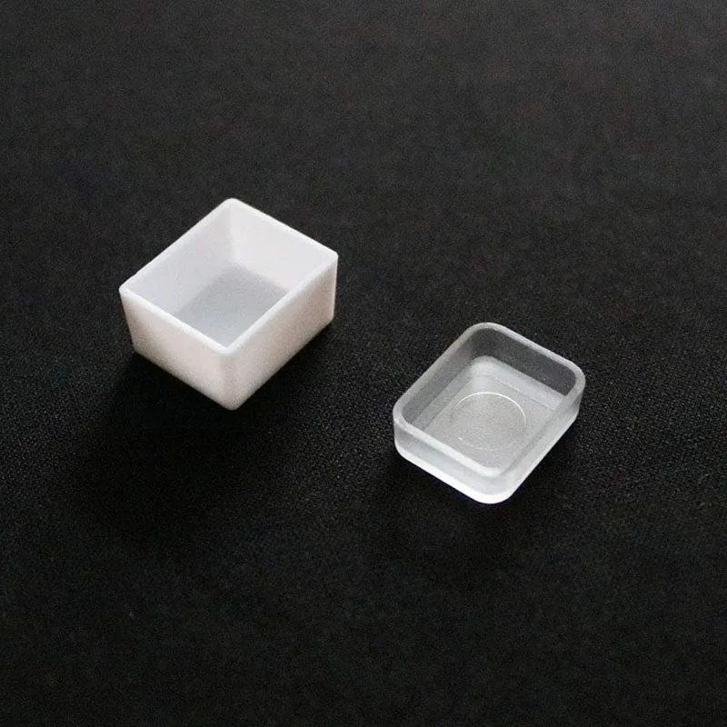 Watercolor Paint Pans 25/50/100pcs watercolor paint pans 1ml Rounded Corner Transparent Empty Rectangle Clear Pigment Pans for Watercolor Oil Paints