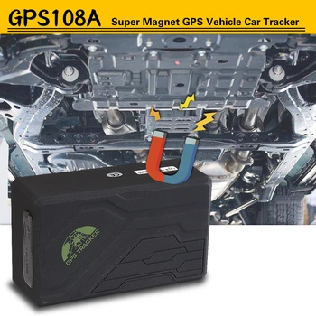 

GPS Vehicle Tracker GPS108A Waterproof Tracking Device TK108A Add Powerful Magnetic Rear Cover With Geo-fence/Over Speed Alarm
