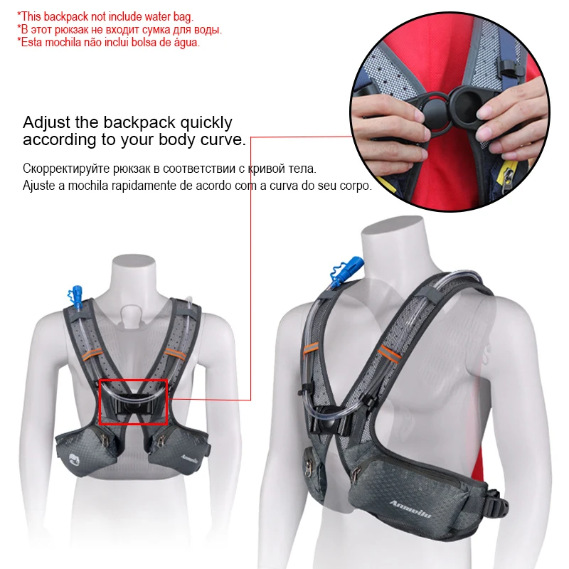 Hiking Hydration Running Backpack Men 5L Camping With Water Bottle MTB Cycling Backpacks Men's Breathable Marathon Bag Equipment 4