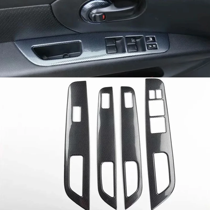 

For Nissan Livina 2007-2012 Left Hand Drive 4PCS ABS Car Interior Door Window Lift Glass Switch Buttons Cover Trims Car Styling