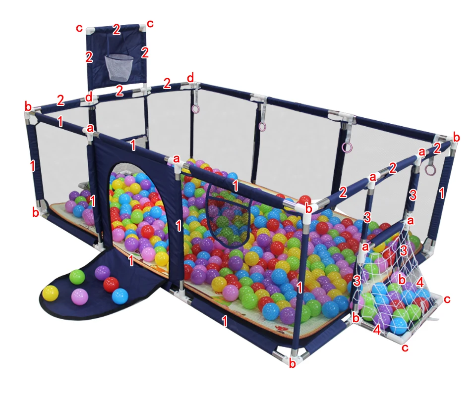 IMBABY Playpen For Children Baby Indoor Game Dry Ocean Ball Pit Pool Easy To Install Kids Fence Tent 0-6 Years Old Birthday Gift 6