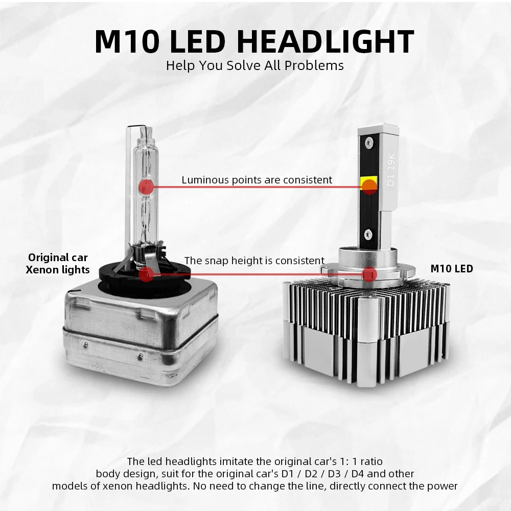 D Серия HID D1S D3S D2S/R D4S/R светодиодный Сменные лампы для фар для автомобиля светодиодный CanBus без ошибок налобный фонарь светодиодный S светильник