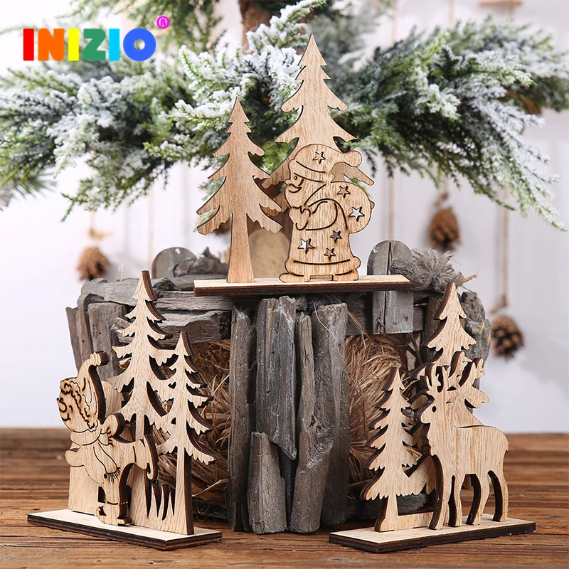 2020 Новогоднее Рождественское украшение деревянные поделки украшения бар старый