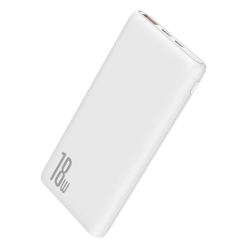 Baseus 18 Вт USB PD power Bank 10000 мАч для iPhone Xiaomi Dual-Way Quick Charge 3,0 power bank портативное зарядное устройство - Цвет: 18W POWER BANK WHITE