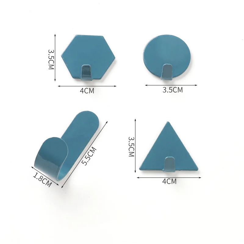 4 шт./компл. геометрический крюк в стену прямой клей крючок для ключей самоклеющийся держатель для ключей, крючки, станок для двери и стены органайзер для хранения украшения дома