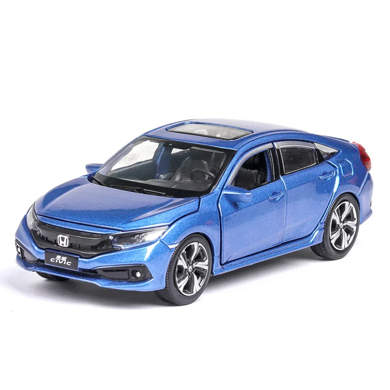 HOMMAT 1:32 Honda Civic Alloy Metal Toy Car Models 1/32 Diecast Vehicle Car Toy Sound Light Toys For Children Kids Small Cars - Цвет: Box with box