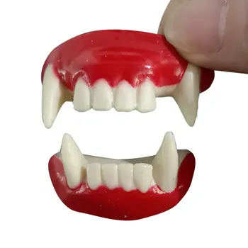 

Fake Teeth for Halloween Party Night Glow Prop Masquerade Cosplay Funny Makeup Dentures Teeth Non-toxic Safe Vampire Teeth