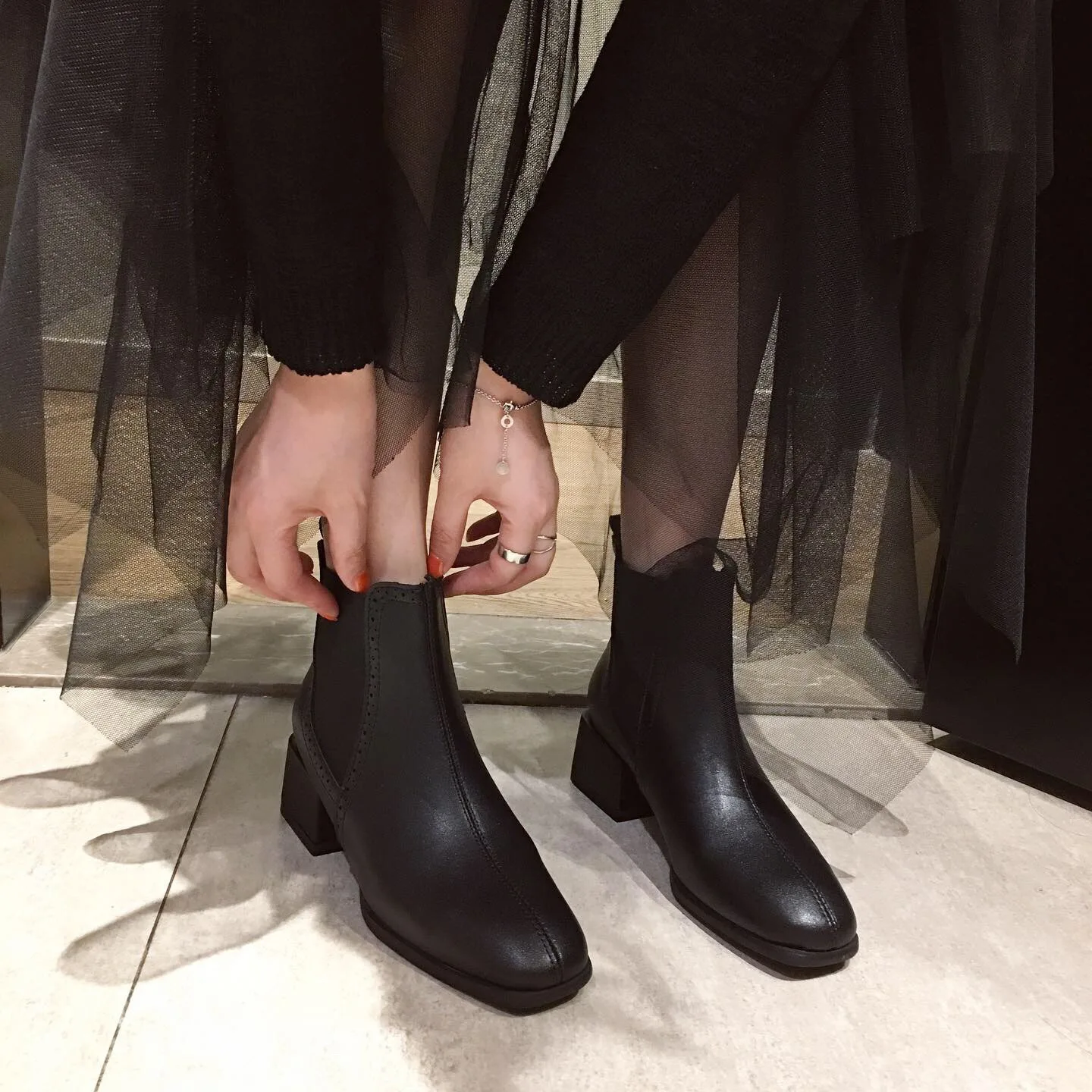 

Cd2982019 New Style Martin Boots Women's Tennis Red Small Short Boots Versatile Thin Early Autumn And Winter British Style