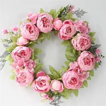 

Artificial Flowers Wreath Door Wall Wedding Deocration Accessories Rattan Garlands Home Party Hotel Decoracive Backdrops Flower