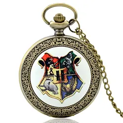 Новые поступления Винтаж бронзовый Гарри Поттер кварцевые цепочки и ожерелья карманные часы под старину для мужчин женщин кулон пода