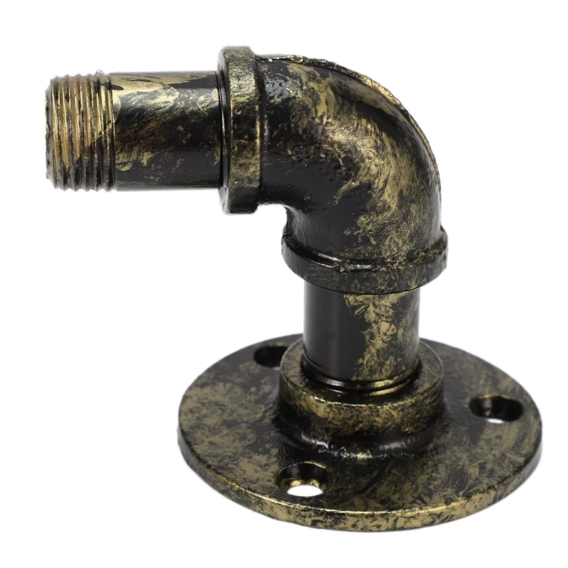 Трубные полки кронштейны, 4-Pack промышленные железные трубы стеллажи кронштейны, настенные, DIY украшения для дома Дома книжная полка F