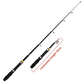 

1.0M 1.2M 1.5M 1.7M 1.9M 2.1M 2.3M Portable Telescopic Fishing Rod Glass Fiber Fishing Pole Travel Sea Fishing Spinning Rod