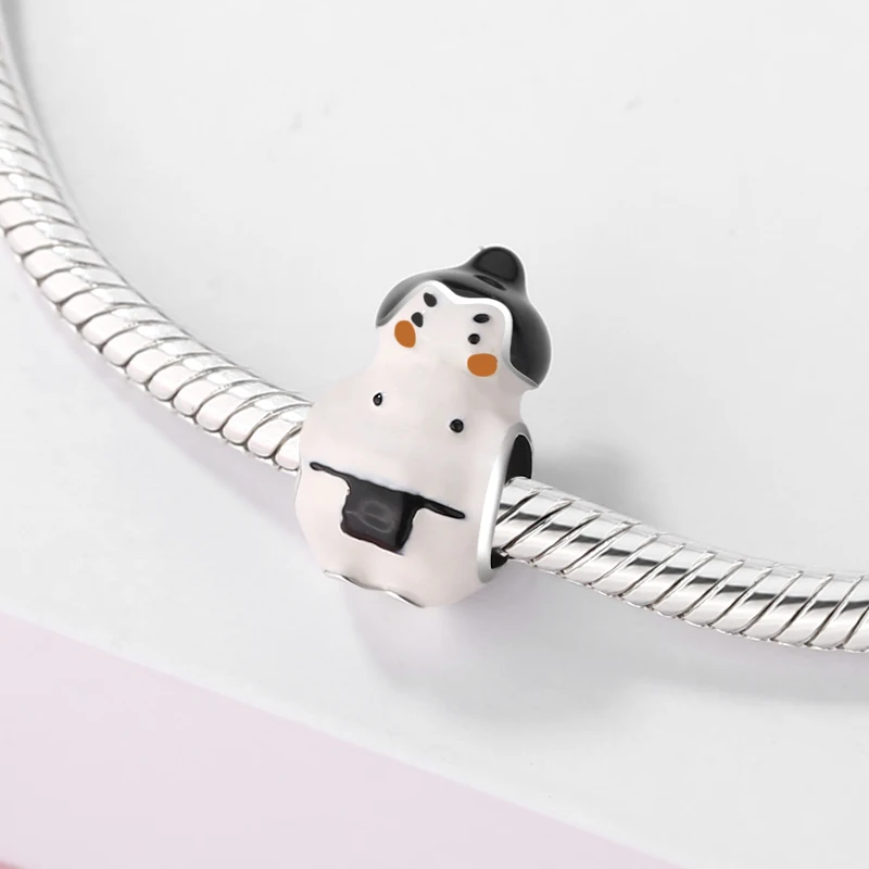 JIUHAO 925 Sterling Silver Rice Ball Sushi Wind Bell Collection Apanese Culture Charms for Women Bracelet Making Accessorie 5