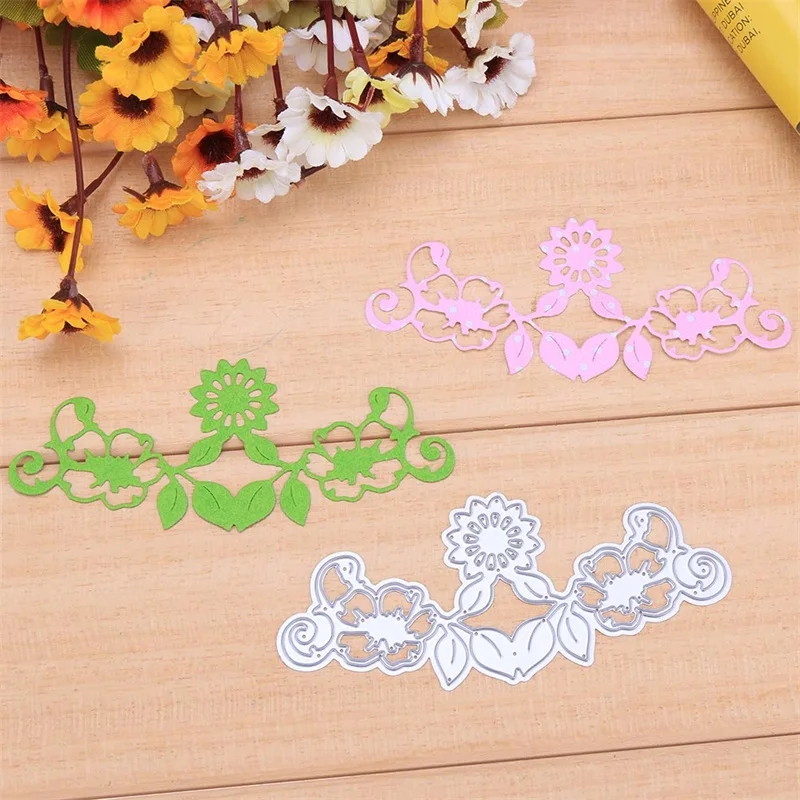 

Beautiful Flowers Leaves Hollow Decoration Metal Cutting Dies Scrapbooking Album Paper DIY Cards Crafts Embossing Dies New 2019