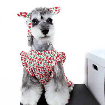 

Fashion Pet Dog Puppy Dress Summer Cool Skirt Hair Band For Small Medium Dogs Chihuahua Pomeranian Pug Shirt Cute Clothes YHC39