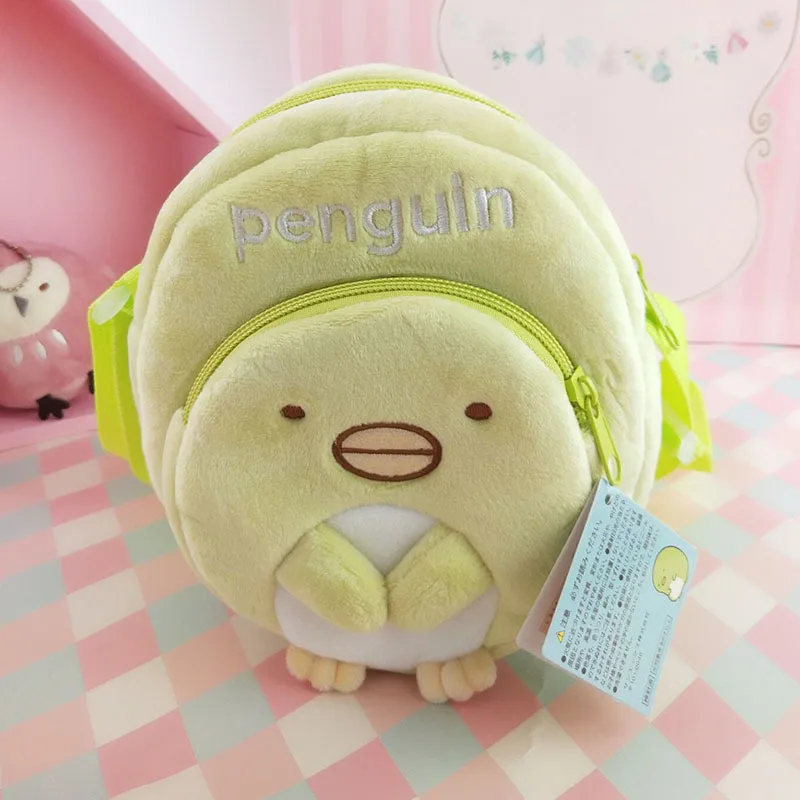 Anime San-X Corner Bio Sumikko Gurashi Crossbody Messager Bag  Neko Shirokuma Tokage Tonketsu Penguin Shoulder Bag Plush Backpack (7)