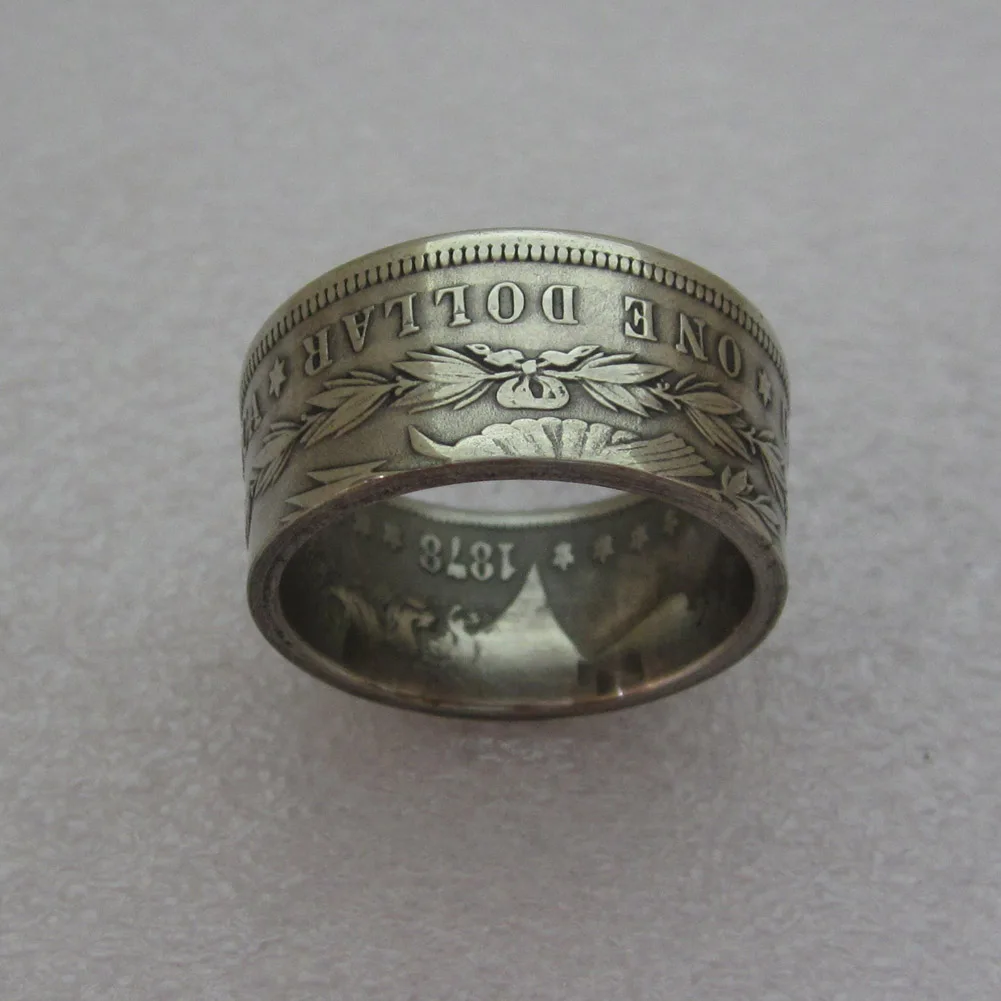 Кольцо монета Моргана США антикварное монетное кольцо ручной работы