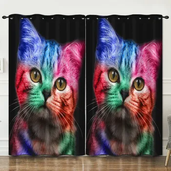 

Cats and dogs room decoration curtain background decoration cloth pink curtains luxury2