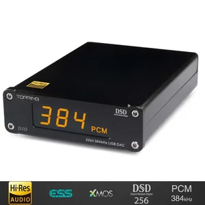 TOPPING D10 USB DAC Optical Coaxial Output XMOS ES9018K2M OPA2134 Audio Amplifier Decoder Digital-to-analog Converter