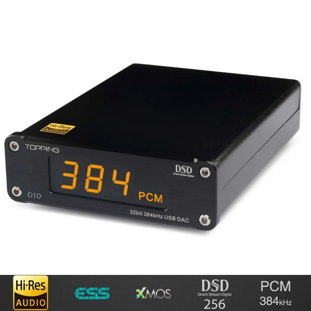 Новый TOPPING D10 USB DAC оптический коаксиальный выход XMOS ES9018K2M OPA2134 аудио усилитель