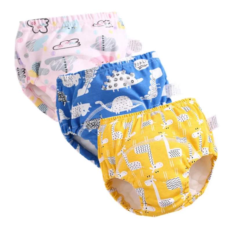 De dibujos animados lindo pañal de tela para bebé reutilizable pañales lavable pañal de tela cubierta de algodón de los niños de formación bragas lavable