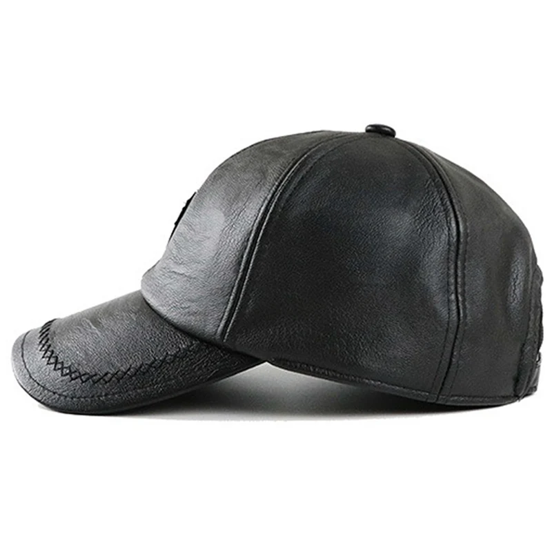 JNKET, Зимняя кепка из искусственной кожи, Мужская бейсболка, водонепроницаемая, ветрозащитная шапка-ушанка, шапка для спорта на открытом воздухе, кепка, бейсбольная кепка