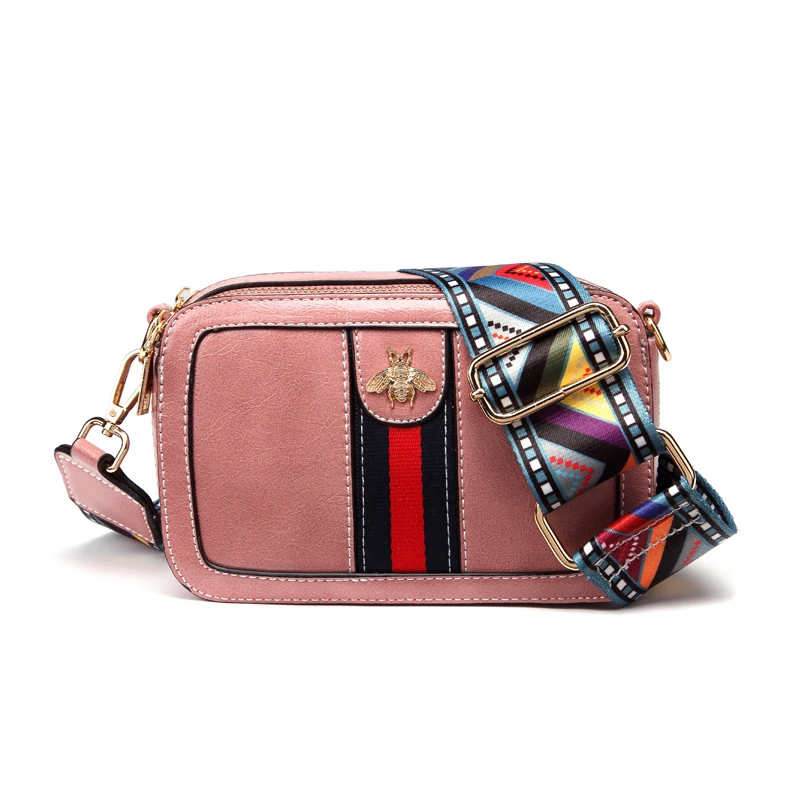 

Handbag Women's Bag Handbag Simple Retro Wide Webbing Slant Across Bag Camera Bag Women's Shoulder Bag Tide Waist Bag Wallet