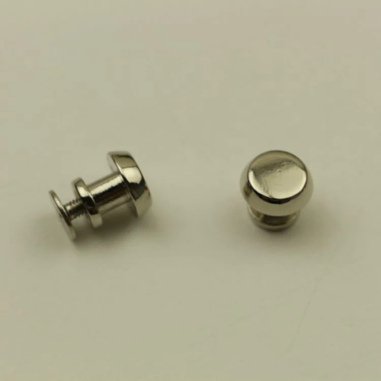 silver Meetee 20/40 шт 7/10 мм, круглым носком и металлическими заклепками винт для сумки аппаратные средства Сумки из натуральной кожи декоративные кнопки шпильки ногтей заклепки металлические пряжки карабины - Цвет: silver