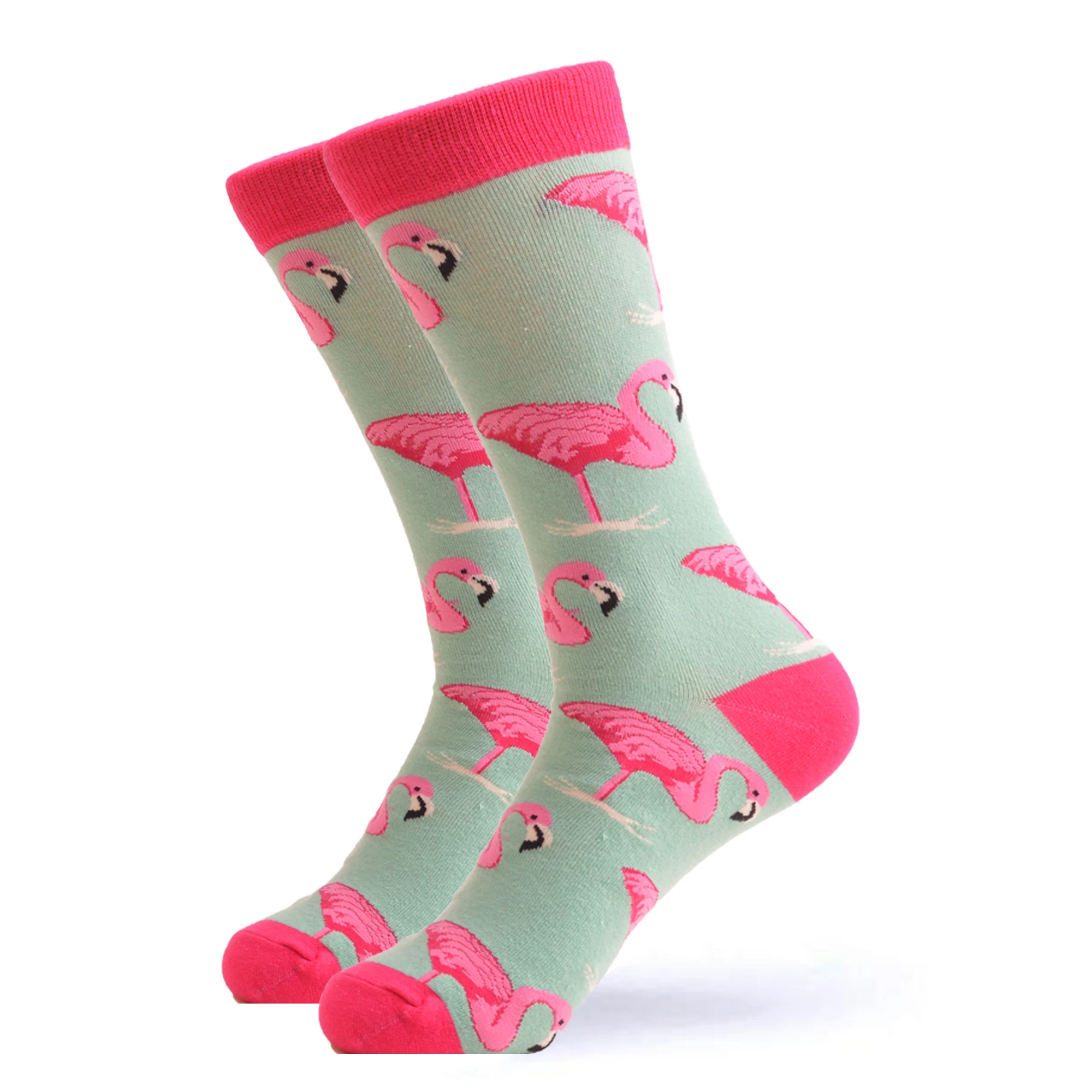SANZETTI/1 пара новых счастливых носков, высокое качество, подарок, мужские цветные удобные носки из чесаного хлопка с забавными животными, подарок к свадебному платью - Цвет: 15001