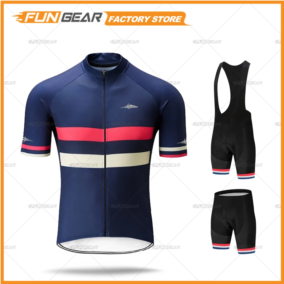 Летняя велосипедная одежда мужская форма с коротким рукавом комплект одежды из
