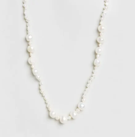 necklace Ожерелье-чокер из пресноводного жемчуга, женское колье, модное ожерелье, как вы хотите, ожерелье-цепочка с бусинами - Окраска металла: necklace