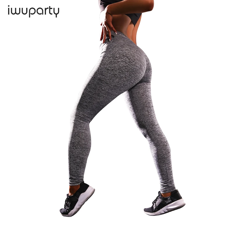 Леггинсы IWUPARTY Женские повседневные спортивные однотонные штаны с эффектом