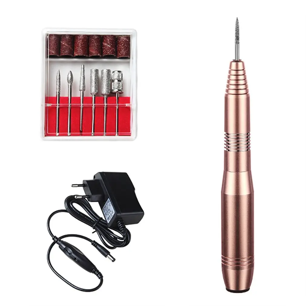 Champagne gold Полировальная машина для ногтей разгрузка Броня Электрический бронежилет Специальный мини Электрический Маникюрный инструмент шлифовальный станок - Цвет: Champagne gold