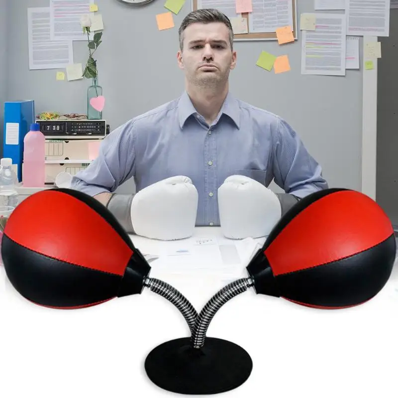 Desktop PU Punching Speed Ball Table Top Boxing Bag Stress Relief Boxing Tool Household Desktop Decompression Accessories