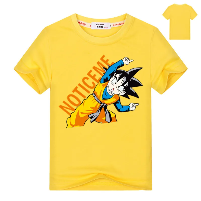 Dragon Ball футболка Гоку братьев топы, футболки Вегета мужские шорты для купания для мальчиков и девочек аниме «Наруто» best friend» футболка с надписью: "Dragonball Z футболка игрушечные фигурки из игры Dragon Ball dbz(“ сын аниме Гоку - Цвет: yellow