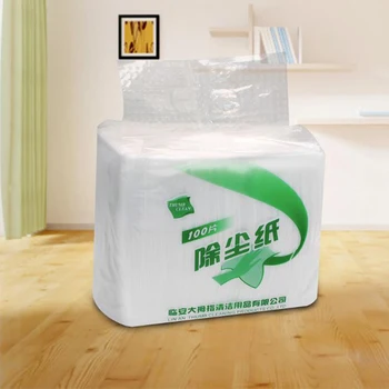 

100pcs/lot Disposable Electrostatic Dust Removal Mop Paper Home Kitchen Bathroom Cleaning Cloth Replacement Mop Head Cloth