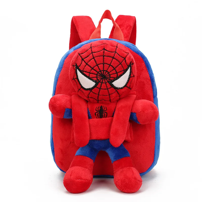 Fun Super Heroes Spider-Man Figure Backpack Schoolbag Bag Kids Boy Girl Toy Gift 