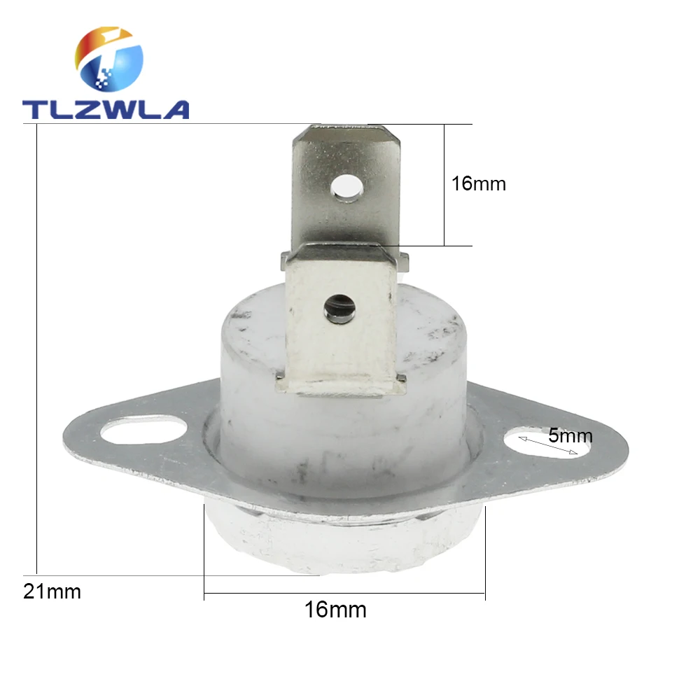 10 sztuk termostat KSD301/KSD302 40 ~ 300C ceramika 16A250V 45C 50C 55C 60C 75C 80C 85C 90C 95C stopni normalnie zamknięty otwarty