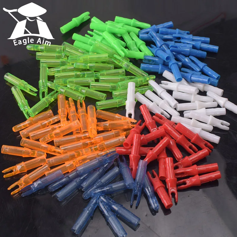 

50pcs Hunting Crossbow Archery ID 6.2 mm Arrow Nocks Internal For Carbon Fiberglass Arrow Shaft ID 6.2mm DIY Archery Accessory